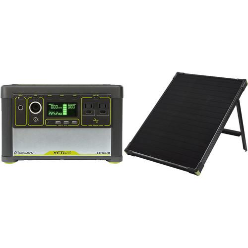 GOAL ZERO Yeti 400 Lithium Power Station with Boulder 50 Solar Panel Kit