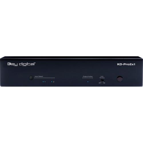 Key-Digital 2x1 HDMI Switcher with Audio De-Embedding