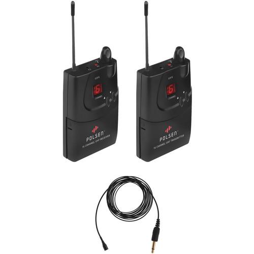 Polsen ULW-16 UHF Wireless System and PL-4 Lavalier Microphone Kit
