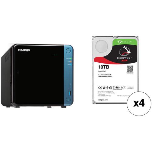 QNAP TS-453Be 40TB 4-Bay NAS Enclosure Kit with Seagate NAS Drives