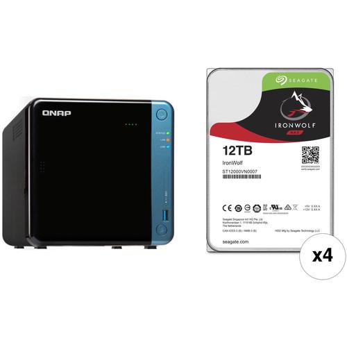 QNAP TS-453Be 48TB 4-Bay NAS Enclosure Kit with Seagate NAS Drives