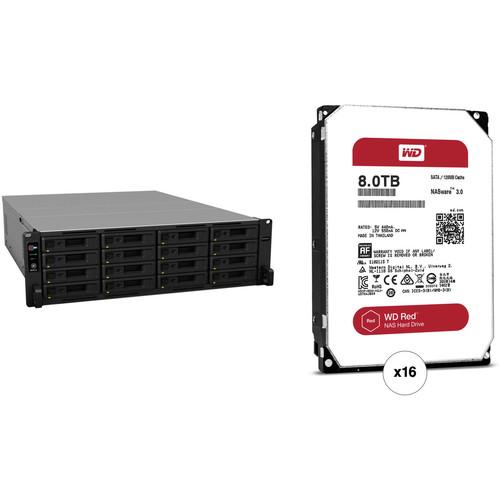 Synology RackStation RS2818RP 128TB 16-Bay NAS Enclosure Kit with WD NAS Drives