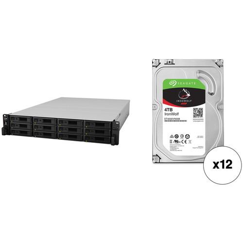 Synology RackStation RS3617RPxs 48TB 12-Bay NAS Enclosure Kit with Seagate NAS Drives