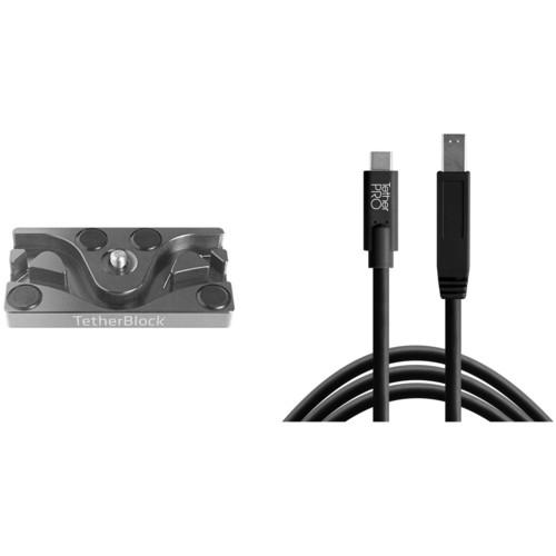 Tether Tools TetherPro USB Cable with TetherBLOCK Mounting Plate Kit