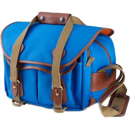 Billingham 225 Shoulder Bag Imperial Blue with Tan Leather Trim