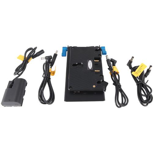 CAMLAST Gold Mount Plate with 5V USB 7.2V 12V Cables for Select Canon & Blackmagic Cameras