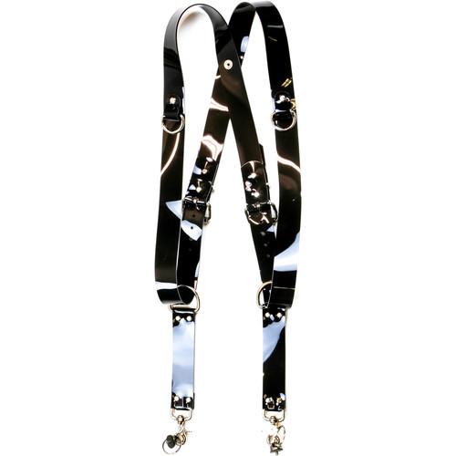 Funk Plus PVC Vinyl Snap Back Harness with 1.5" Wide Straps and D-Rings