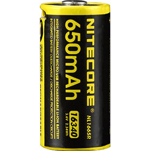 Nitecore NL1665R 16340 Rechargeable Li-Ion Battery