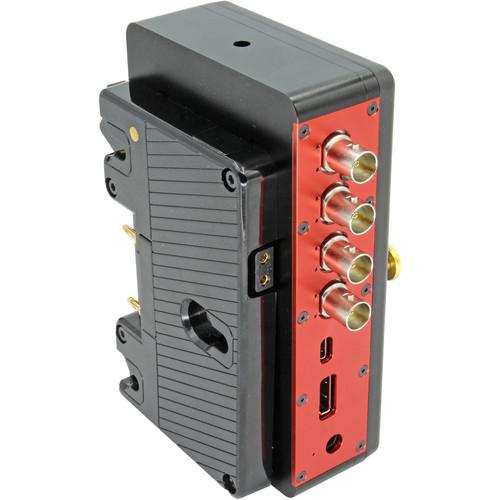 SERIAL IMAGE 4K 4 x SDI to HDMI 2.0 Converter with Male and Female Gold Mount Plates