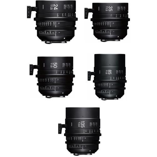 Sigma FF High-Speed 24, 35, 50, 85 & 135mm Prime Lens Bundle
