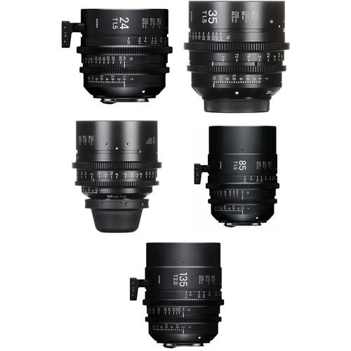 Sigma FF High-Speed 24, 35, 50, 85 & 135mm Prime Lens Bundle