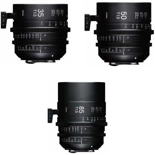 Sigma T1.5 FF High-Speed 35, 50, 85mm Prime Bundle