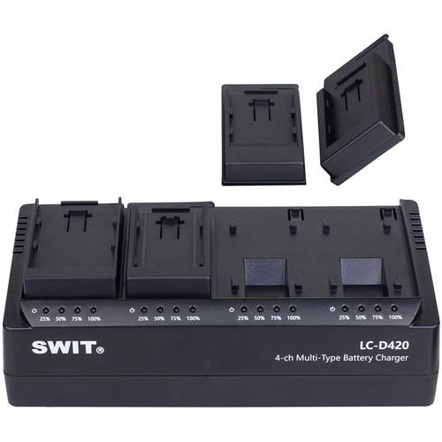 SWIT 4-Ch Simultaneous DV Battery Charger For Canon BP-945 Series Batteries