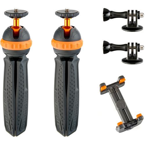 3 Legged Thing 2 x Iggy Mini Action Tripods with GoPro Adapters and Universal Phone Cradle Kit