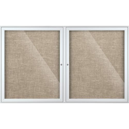 Best Rite Indoor Enclosed Two-Door Bulletin Board Cabinet
