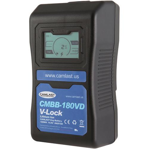 CAMLAST 180Wh 14.8V V-Mount Battery with LCD Display for Professional Camcorders & VTRs