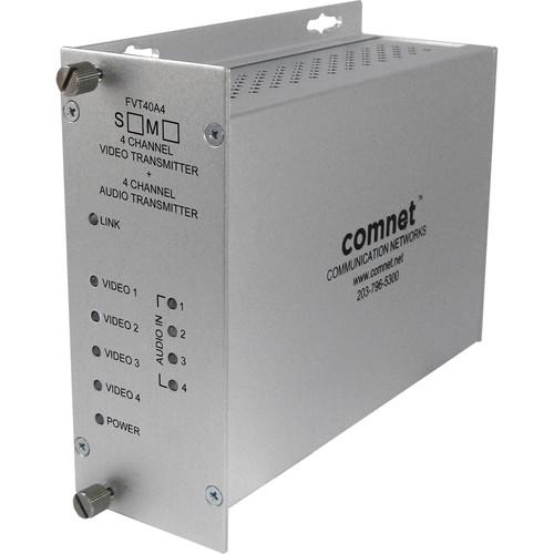 COMNET Single Mode 1310 1550nm 4-Channel 10-Bit Video 24-Bit Audio Transmitter