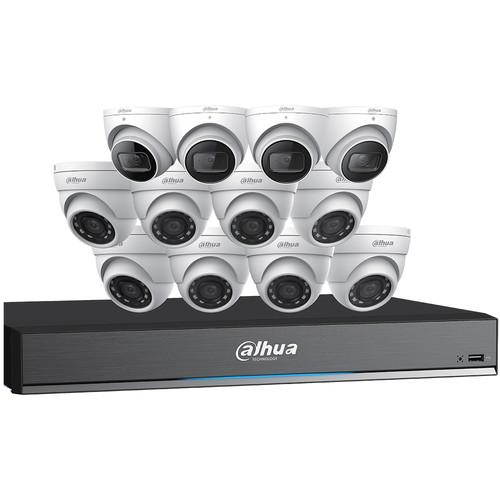 Dahua Technology Pentabrid 16-Channel 8MP HD-CVI DVR with 4TB HDD, 4 8MP Turret Cameras & 8 5MP Turret Cameras