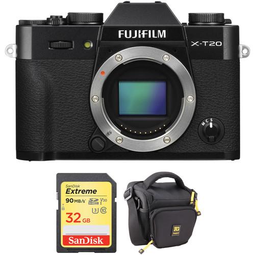 FUJIFILM X-T20 Mirrorless Digital Camera Body with Accessories Kit