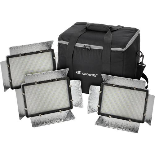 Genaray Escort Daylight LED Interview 3-Light Kit