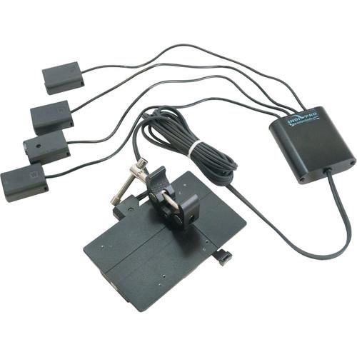 IndiPRO Tools V-Mount Plate with Super Clamp to Cable with Four NP-FW50 Type Dummy Batteries
