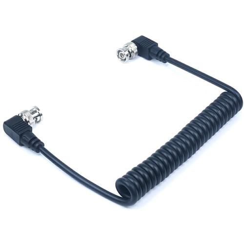 LanParte Coiled SDI Cable with Right Angle Connectors