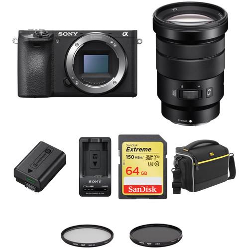 Sony Alpha a6500 Mirrorless Digital Camera with 18-105mm Lens Premium Kit