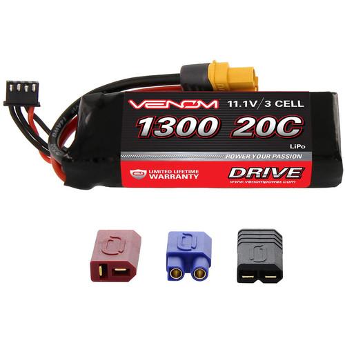 Venom Group Venom 20C 3S 1300mAh 11.1V Lipo Battery With Universal Plug System