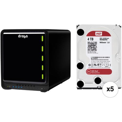 Drobo 5D3 20TB 5-Bay Thunderbolt 3 Enclosure Kit with WD NAS Drives