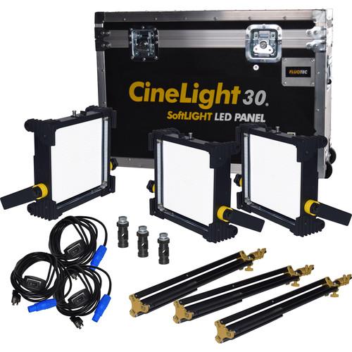 Fluotec CineLight Production 30 Tunable SoftLIGHT LED Panel 3-Light Kit