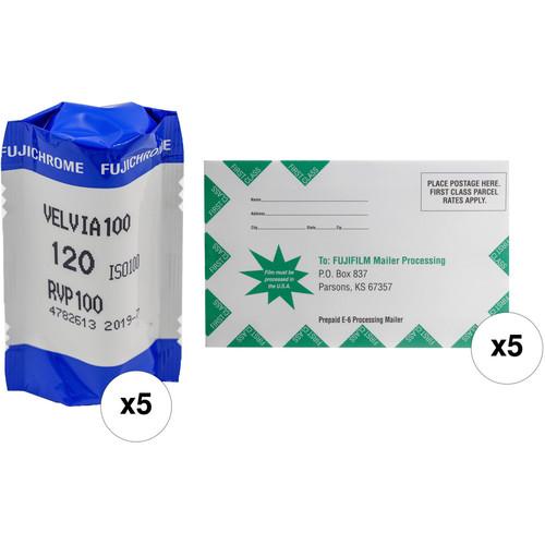 FUJIFILM Fujichrome Velvia 100 Professional RVP 100 Color Transparency Film with Processing Mailer Kit