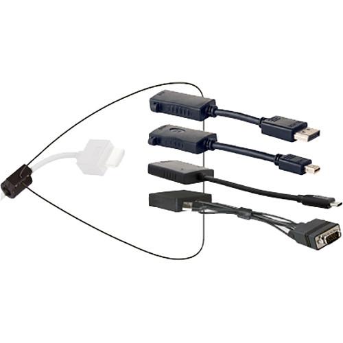 TechLogix Networx Base Adapter Ring with VGA USB, USB-C, DisplayPort & Mini-DisplayPort Adapters