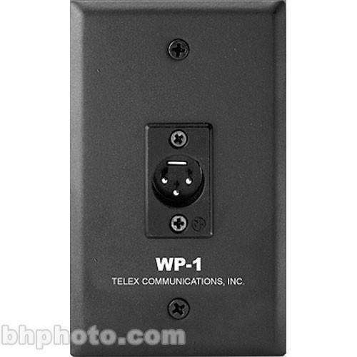 Telex WP-1 - Single Channel XLR Wall Plate for Telex Wired Intercoms - Black