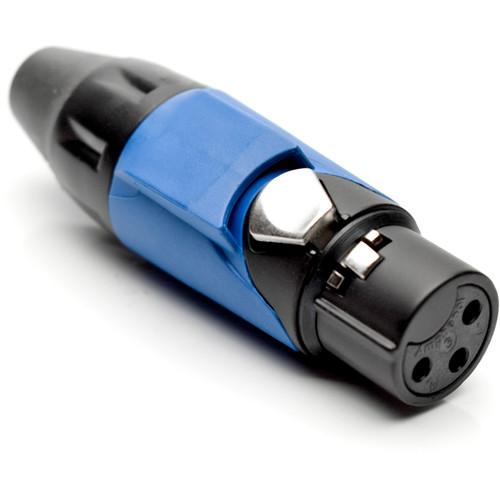 Amphenol AX3FB6M-AU 3-Pole Female XLR Connector with Gold Contacts and Black Finish