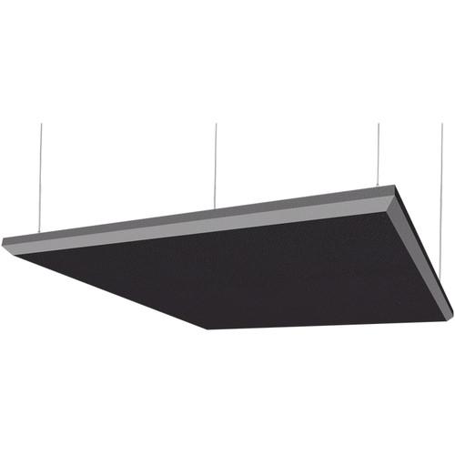 Auralex 2" X 48" X 48" Panel, Beveled Edge, Onyx Fabric, 4 Cloud Anchors - Tier 3