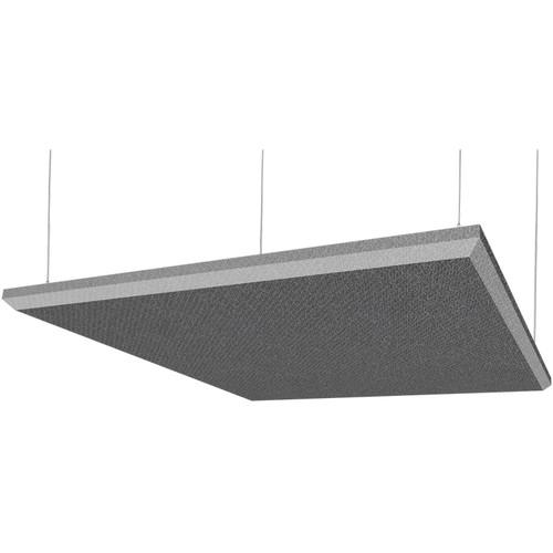 Auralex 2" X 48" X 48" Panel, Beveled Edge, Slate Fabric, 4 Cloud Anchors - Tier 3