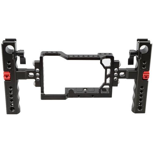 CAMVATE Handheld Camera Cage with Two Cheese Handles for Sony a6500