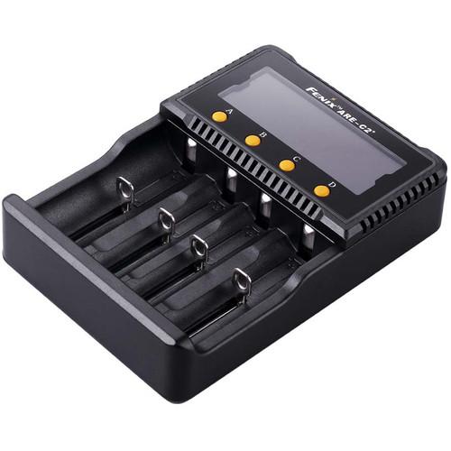 Fenix Flashlight ARE-C2 Four-Channel Smart Charger for Li-Ion, NiMH, and Ni-Cd Batteries
