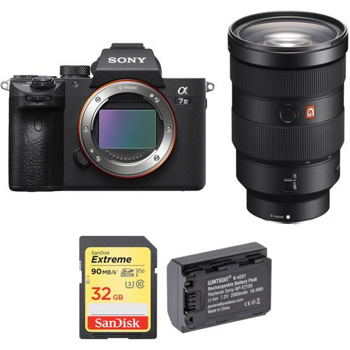 Sony Alpha a7 III Mirrorless Digital Camera with 24-70mm f 2.8 Lens and Accessory Kit