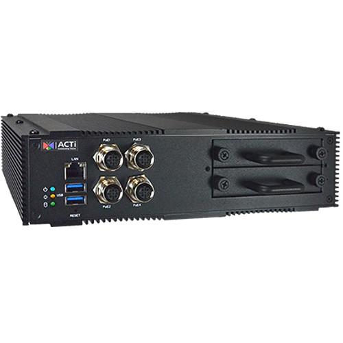 ACTi MNR-111P 4-Channel 2-Bay Standalone Transportation NVR with Four M12 PoE Ports