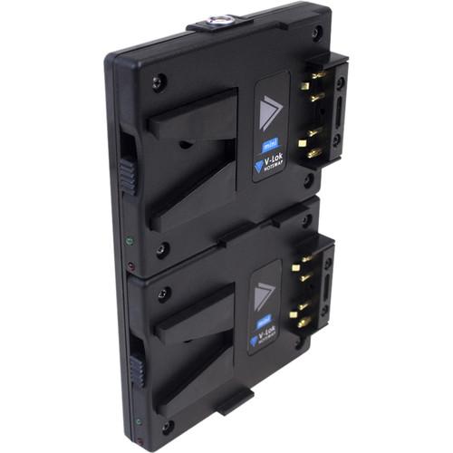 Hawk-Woods Gold Mount to Mini V-Lok Battery Dual Hot-Swap Plate with powerCON & LEMO Ports