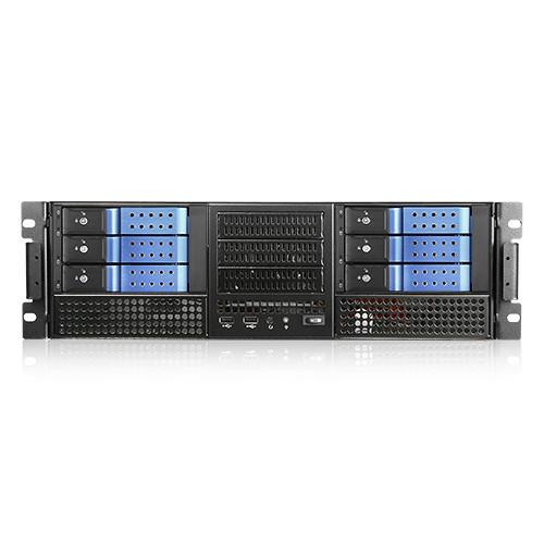 iStarUSA E-306L E-ATX 6 x 5.25" Bays Rackmount Chassis with BPN-DE230SS SAS SATA Trayless Hot-Swap Cage