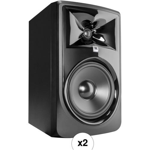 JBL 308P MkII Kit - Two Powered 8" Two-Way Studio Monitors