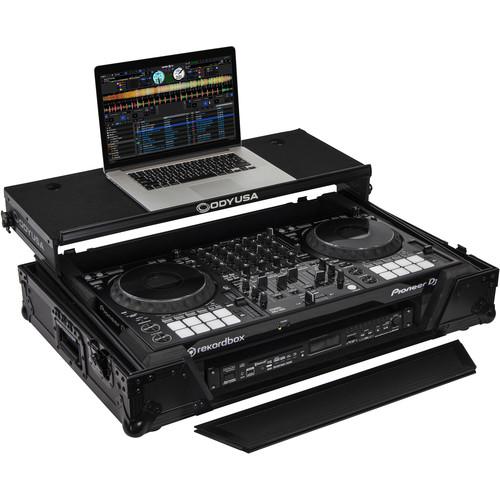 Odyssey Innovative Designs Black Label Glide Style Case with 1 RU Bottom Rack for Pioneer DDJ-1000