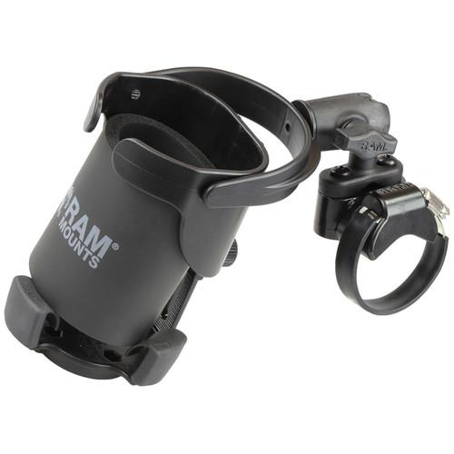 RAM MOUNTS RAM Level Cup XL Low-Profile Mount with Large Strap and U-Bolt Base