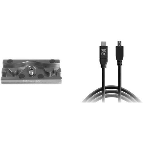 Tether Tools TetherPro USB Cable with TetherBLOCK Quick Release Plate Kit