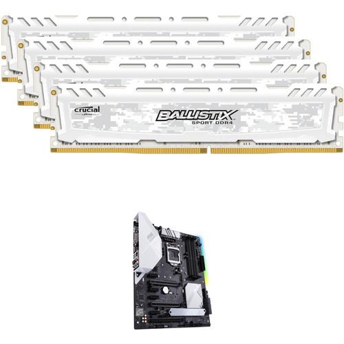 Ballistix 64GB Sport LT DDR4 Memory & ASUS Prime Z370-A II LGA 1151 ATX Motherboard Kit