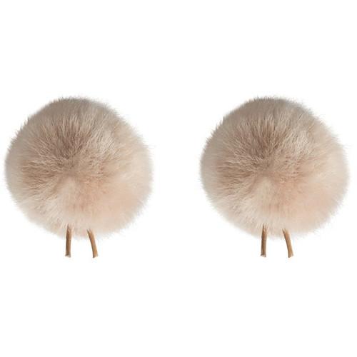 Bubblebee Industries Twin Windbubbles Miniature Imitation-Fur Windscreen Set for Lav Mics 5 to 8mm