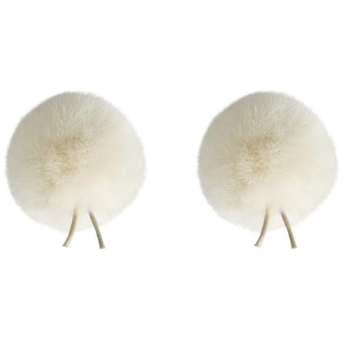 Bubblebee Industries Twin Windbubbles Miniature Imitation-Fur Windscreen Set for Lav Mics 5 to 8mm