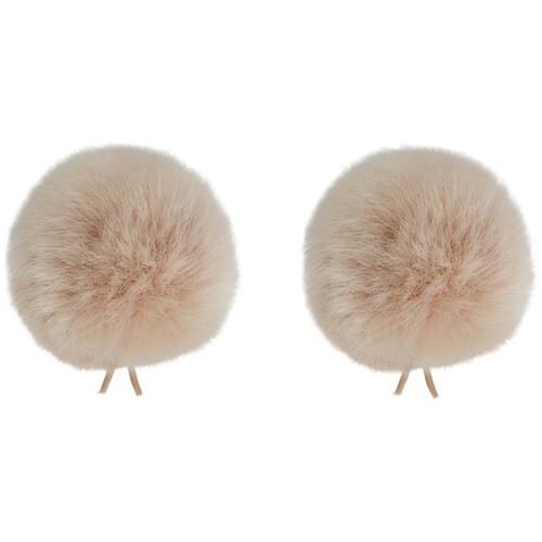 Bubblebee Industries Twin Windbubbles Miniature Imitation-Fur Windscreen Set for Lav Mics 5 to 9mm